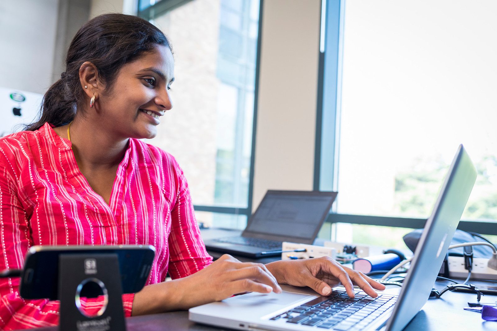 Woman at computer