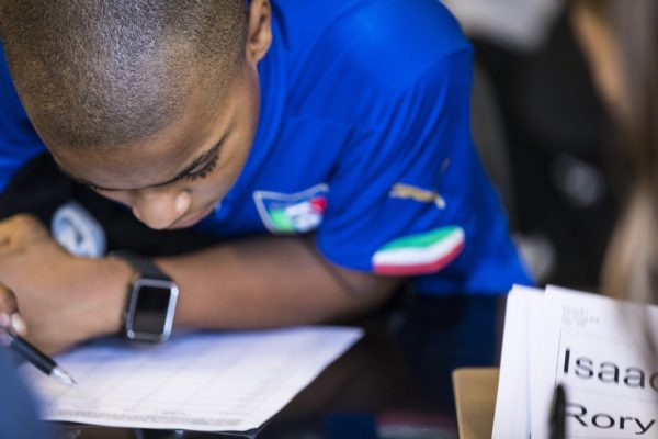 Boy in classroom